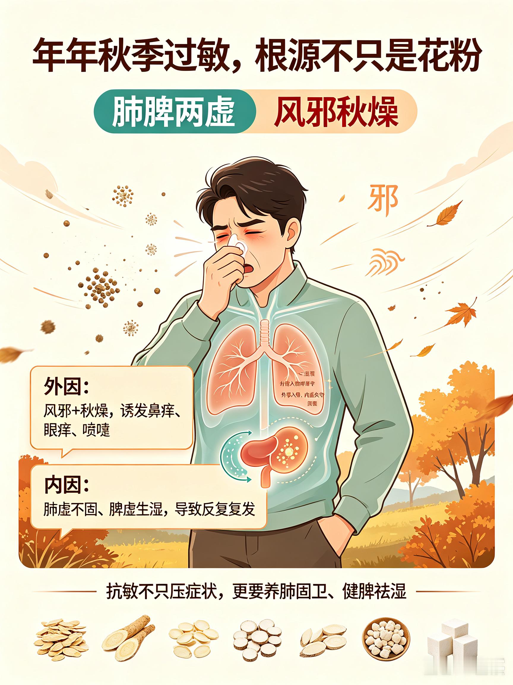 秋季过敏爆发的真正根源 年年秋天必过敏？不是花粉太毒，是你的身体“防线塌了”一到