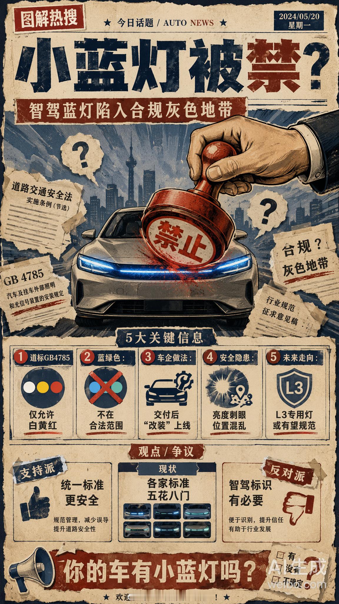智驾小蓝灯将被禁用我的小蓝灯也要被禁用了嘛建议统一标准 