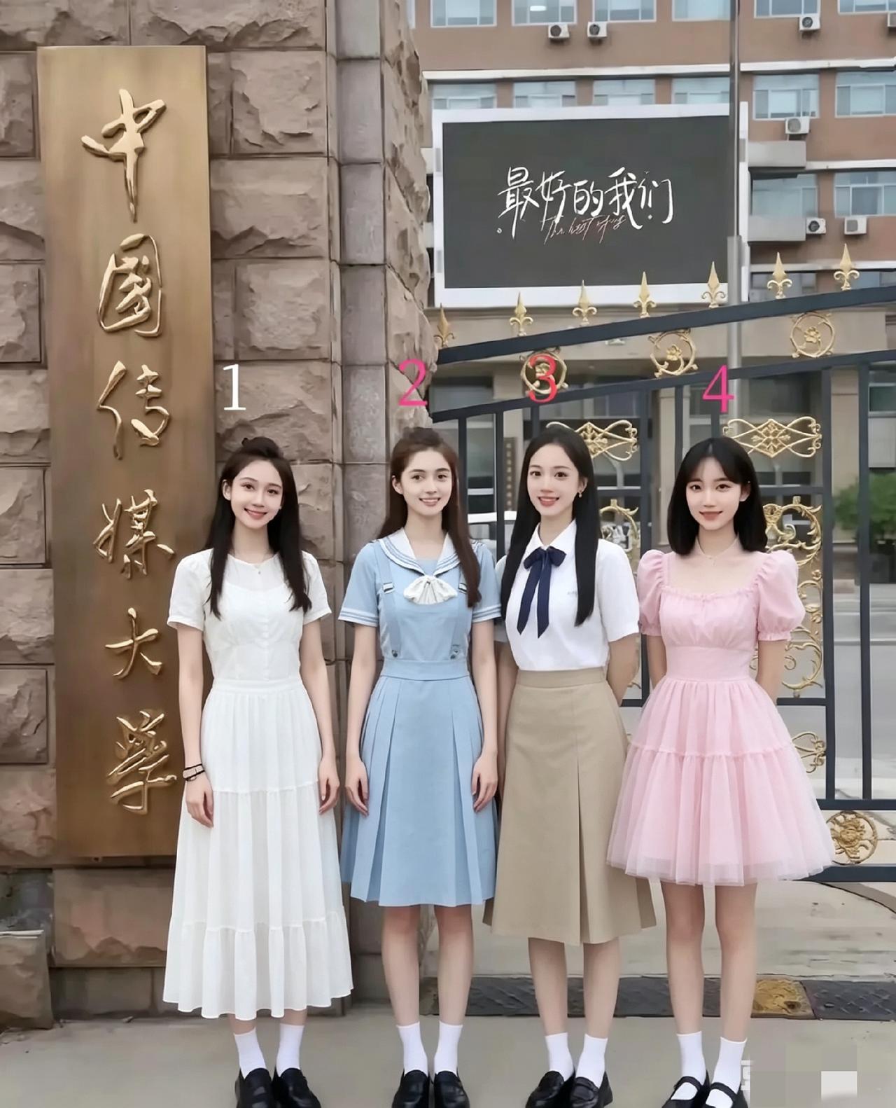 如果你是大导演，在四个女生里面挑选一个做女主角，你会选择哪一个？