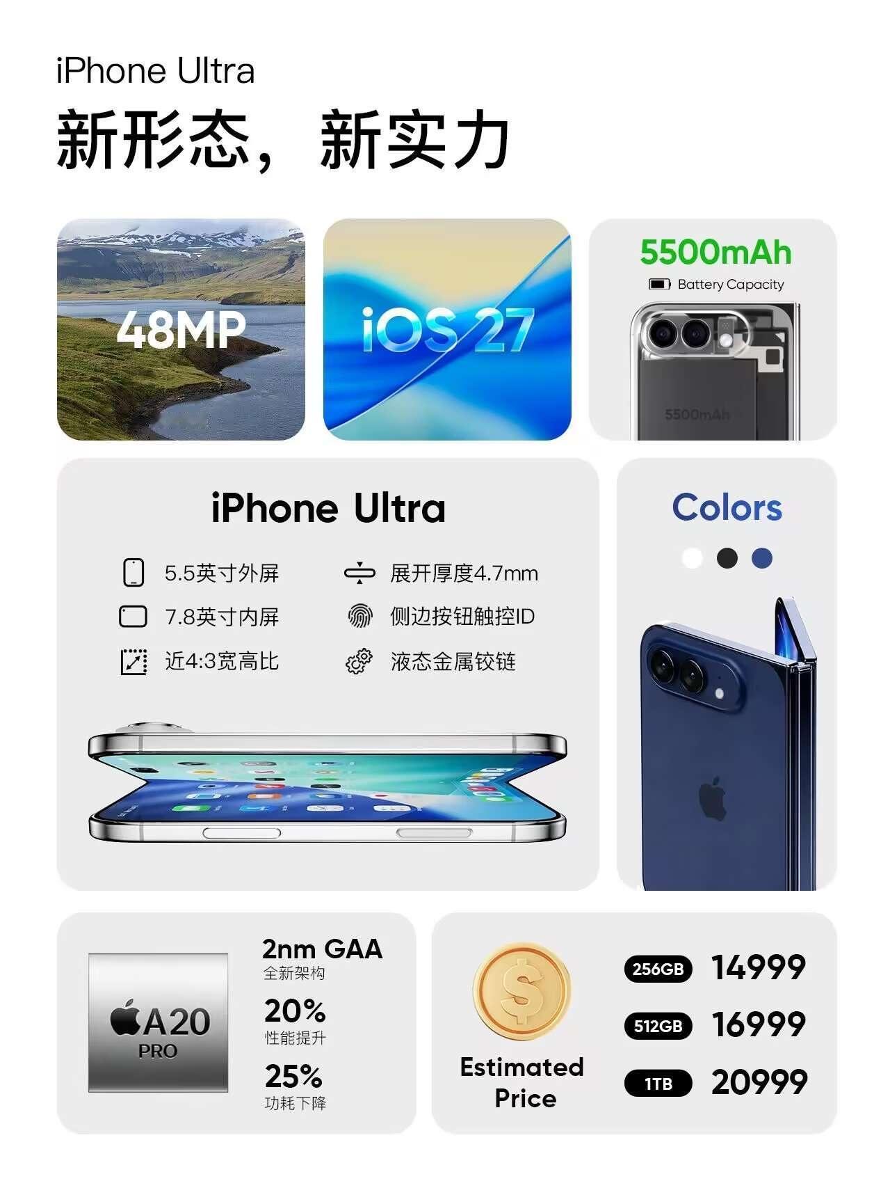 iPhoneUltra或下月8日发布苹果 2026 秋季新品发布会，届时将会发布