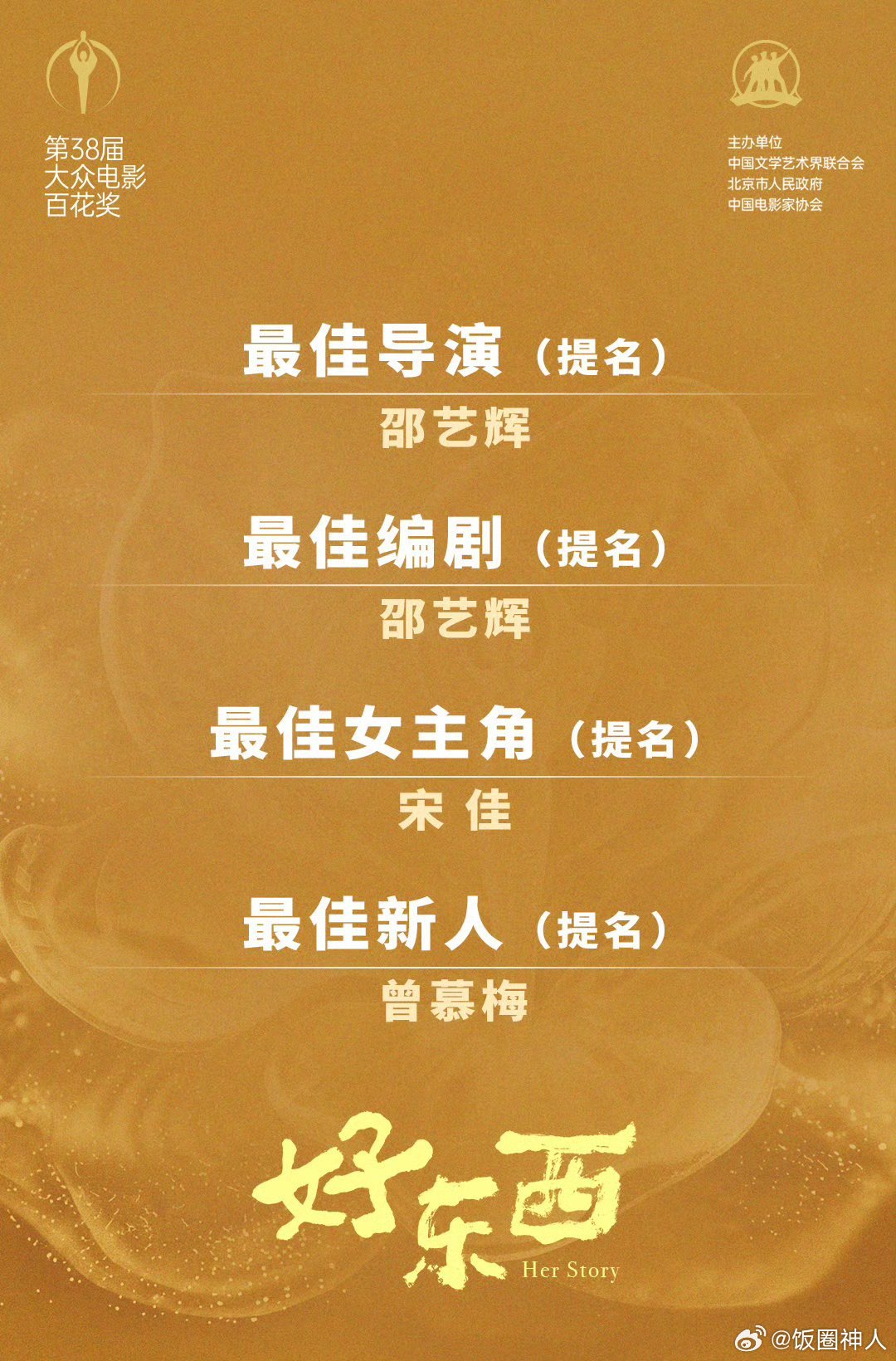 好东西颗粒无收好东西百花奖获得了最佳导演、最佳编剧、最佳女主角、最佳新人四个提名
