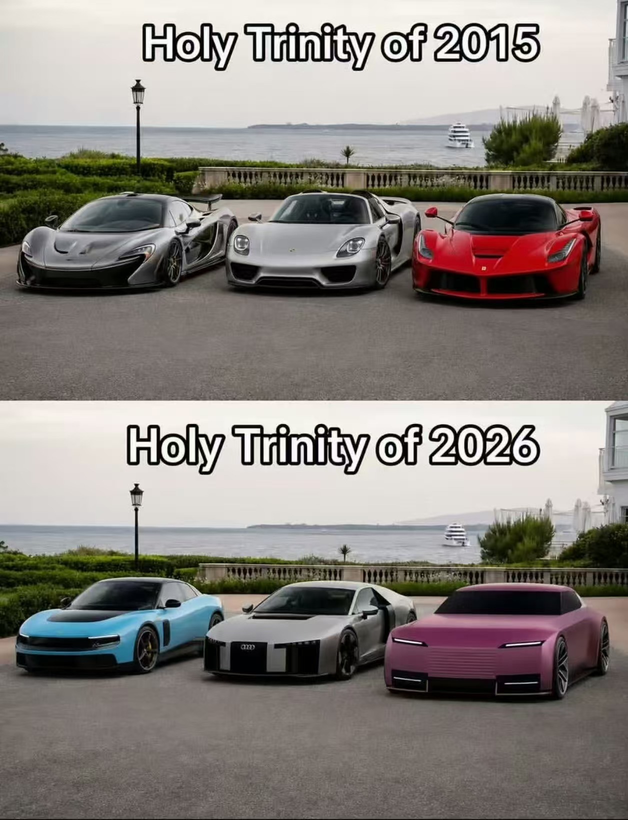P1，918，LaFerrari：抱歉大家这是我们异父异母的亲兄弟。 