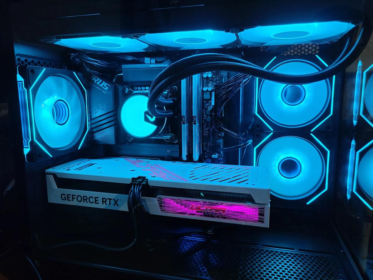 能省则省，也逃脱不掉外貌协会。这黑色机箱，我也搞个白色显卡，就要不一样[看]
这