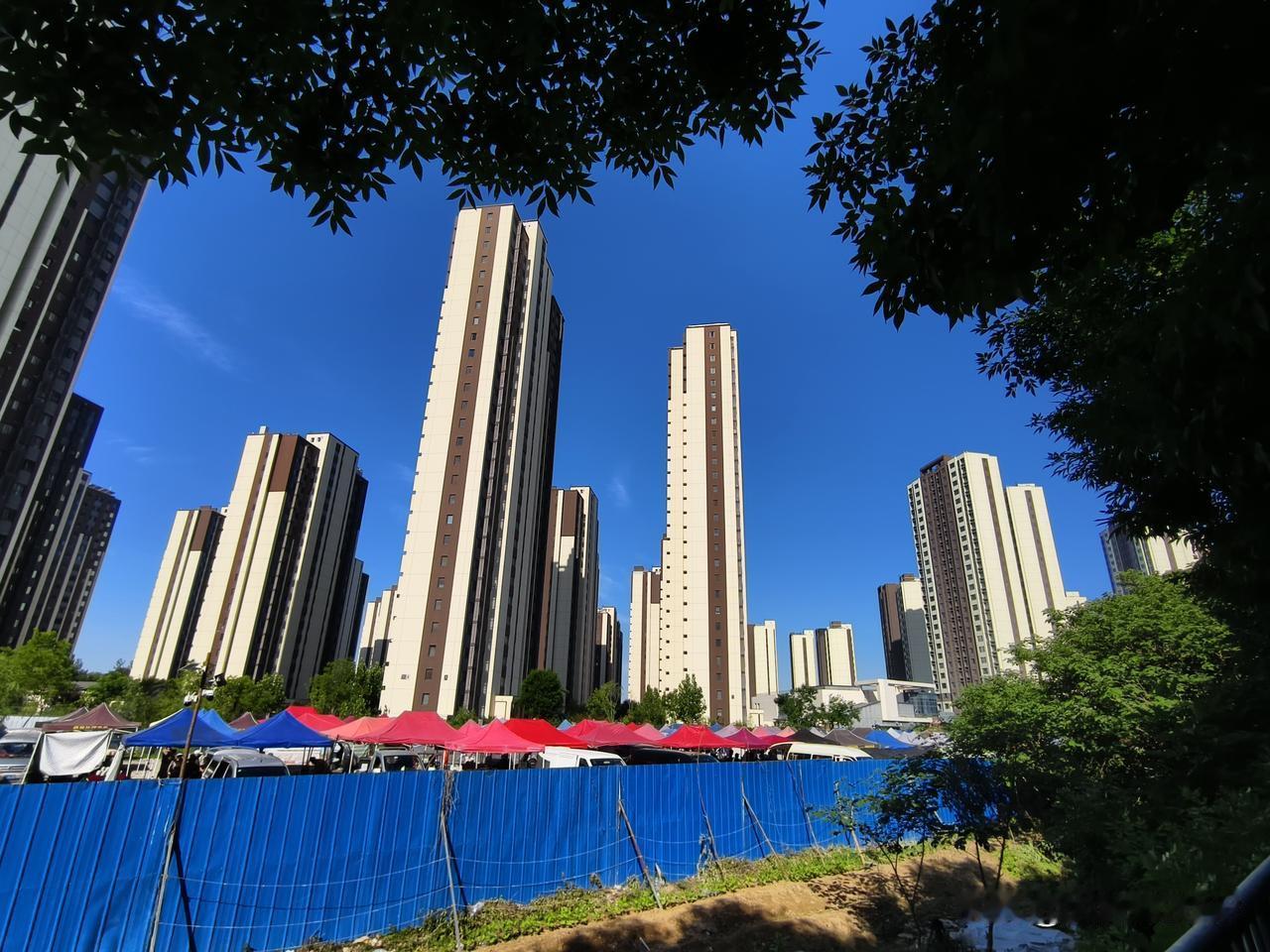 北京蓝，早市的天空太美啦！