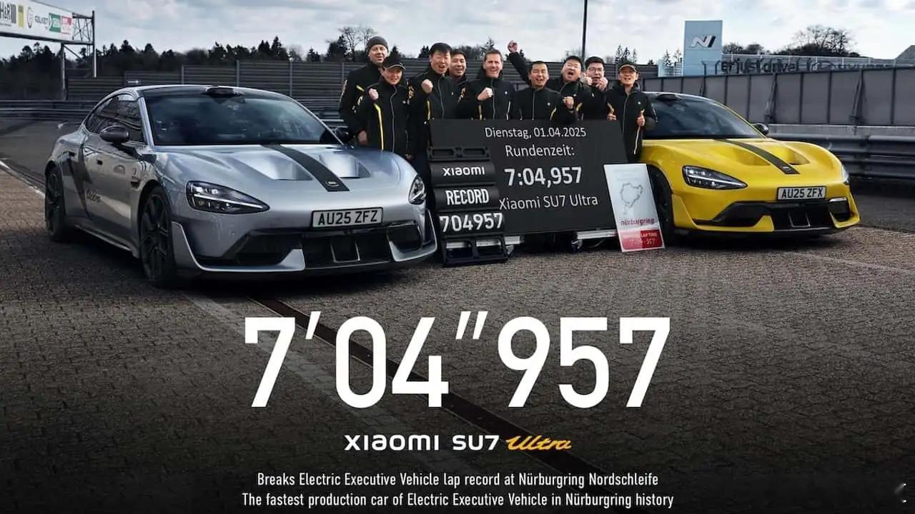 懂车之道讯 这个成绩这么样各位，小米SU7 Ultra量产版首次挑战德国纽博格林