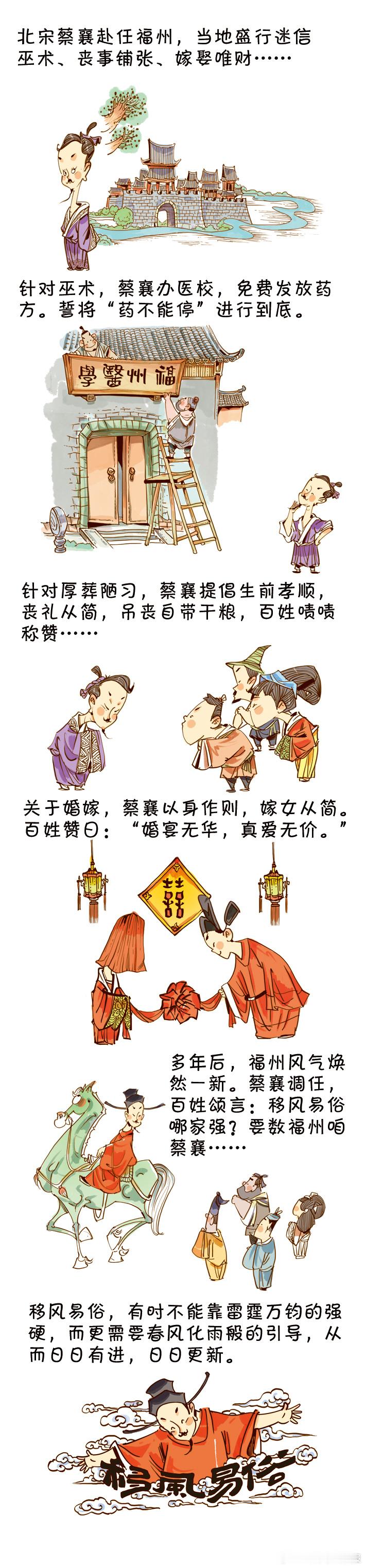 #漫话成语# 移风易俗——有时不能靠雷霆万钧的强硬，更需要春风化雨般的引导（漫画