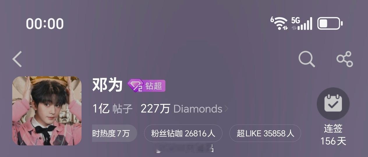 邓为超话昨日超like3.5万+，牛比狠狠地期待今天邓为央视五四晚会舞台