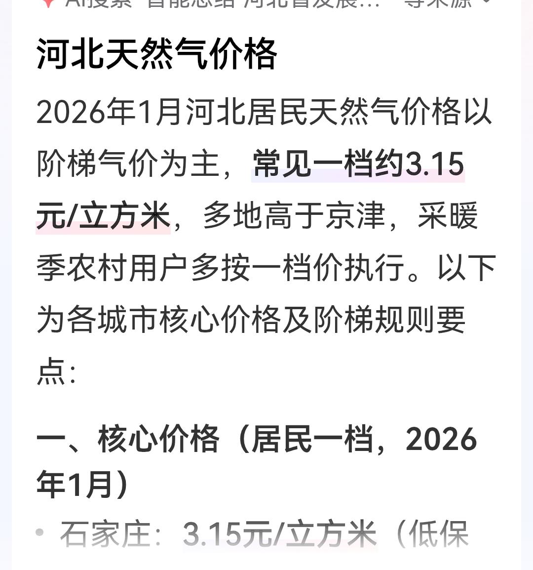 不懂就问 ，京津冀一体化，为啥河北天燃气价格高？