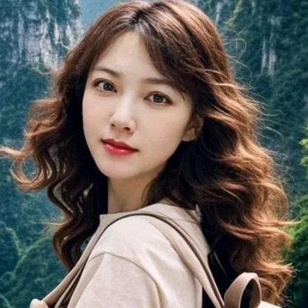 漫步森林中的美丽女孩，自然与时尚的完美结合自然清新美少女 公园时尚少女 自然系少