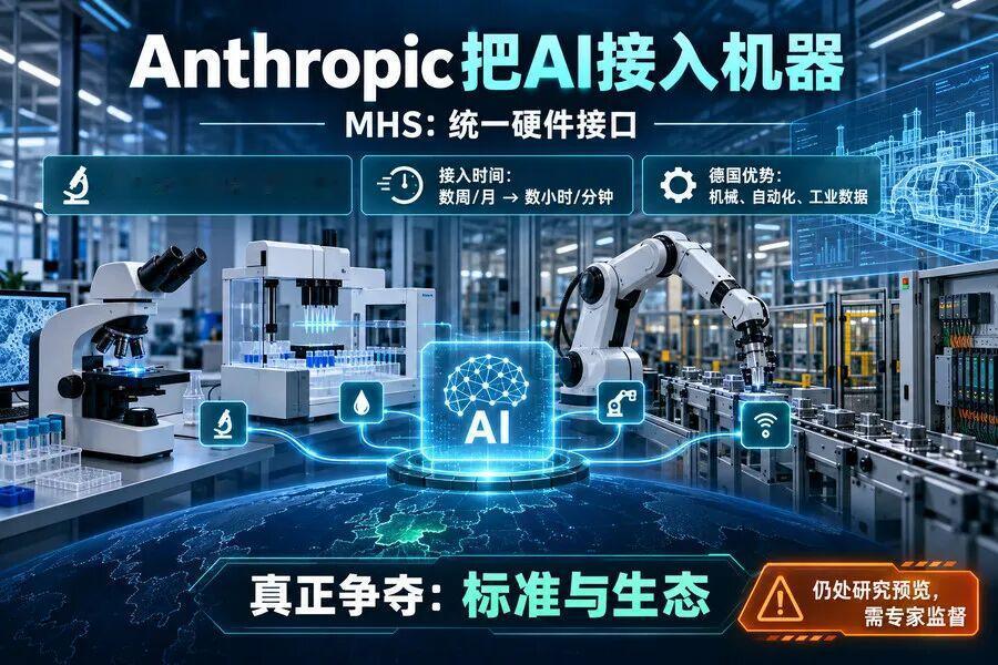 AI接上机械臂：德国工业真正要争的，是下一代设备接口
 
 
 AI不只回答问题
