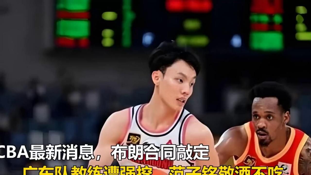 CBA最新消息：布朗合同敲定，广东队教练遭强挖，范子铭敬酒不吃