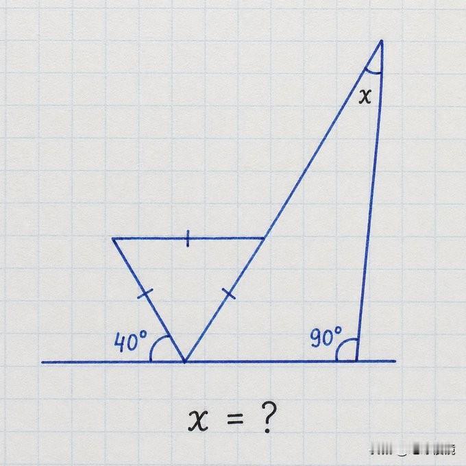 如果你觉得自己聪明，15秒内就能解出来。

“x”是什么？