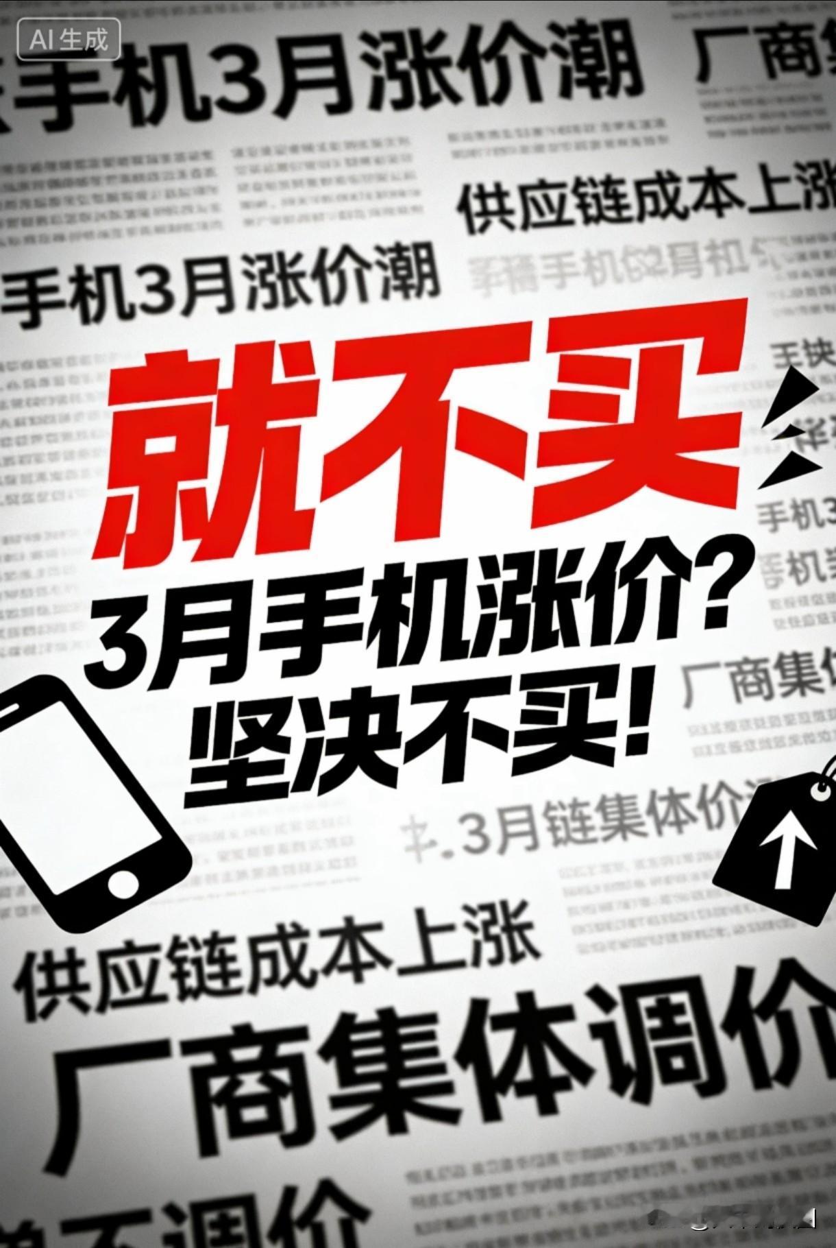 3月份手机集体涨钱？无名回应:就不买！
针对三月份开始手机涨钱的消息，无名大侠不
