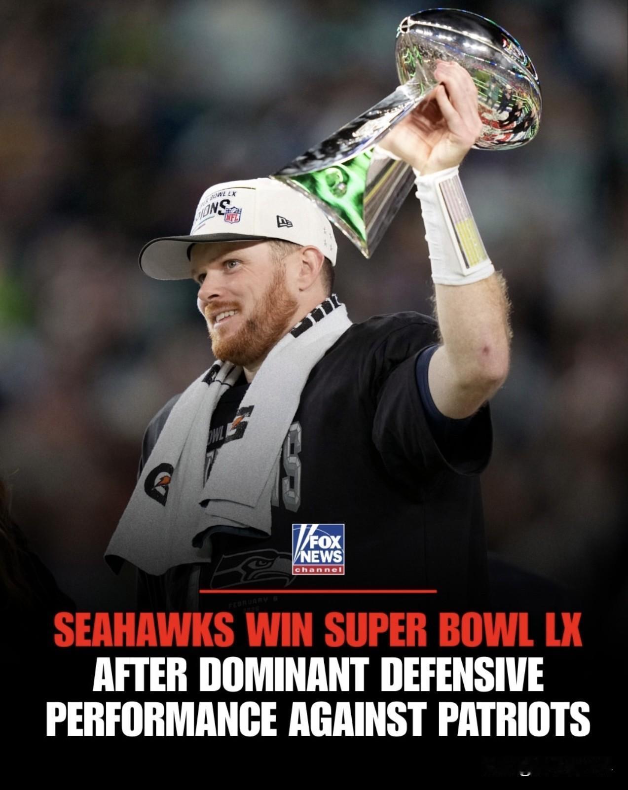 🏆🏈 2026年超级碗（第60届），‌西雅图海鹰队以29:13战胜新英格兰爱