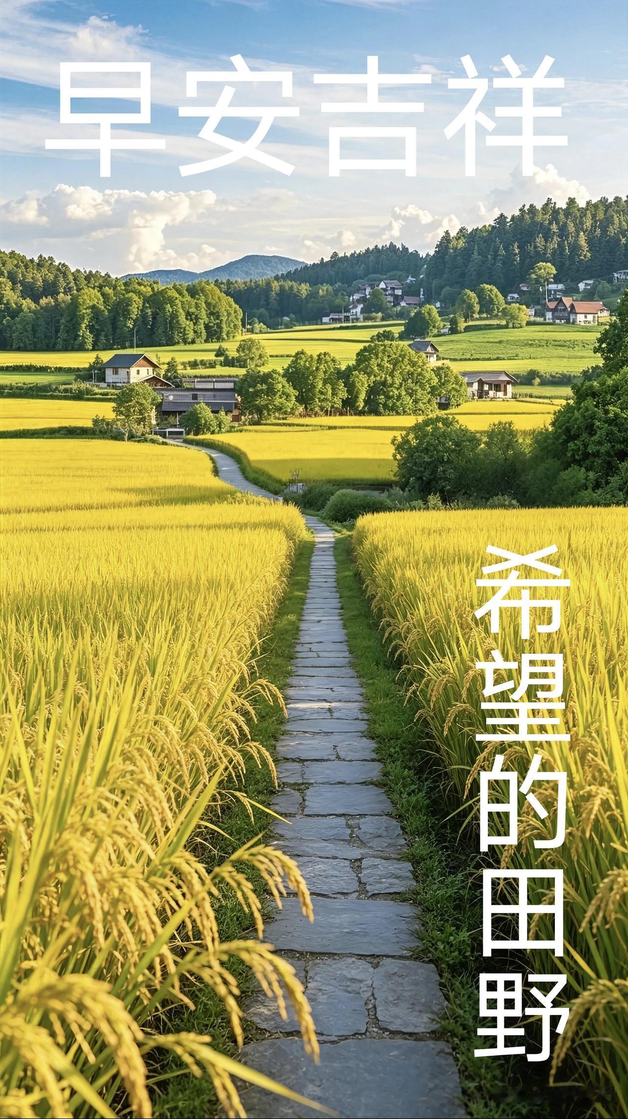 漫步希望田野，静待岁月丰收，愿平安顺遂无忧