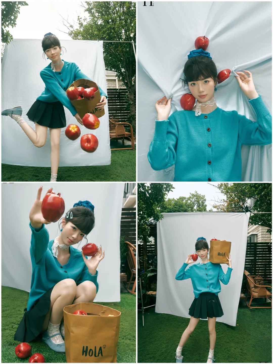 湖水蓝与红苹果撞色太绝啦🍎