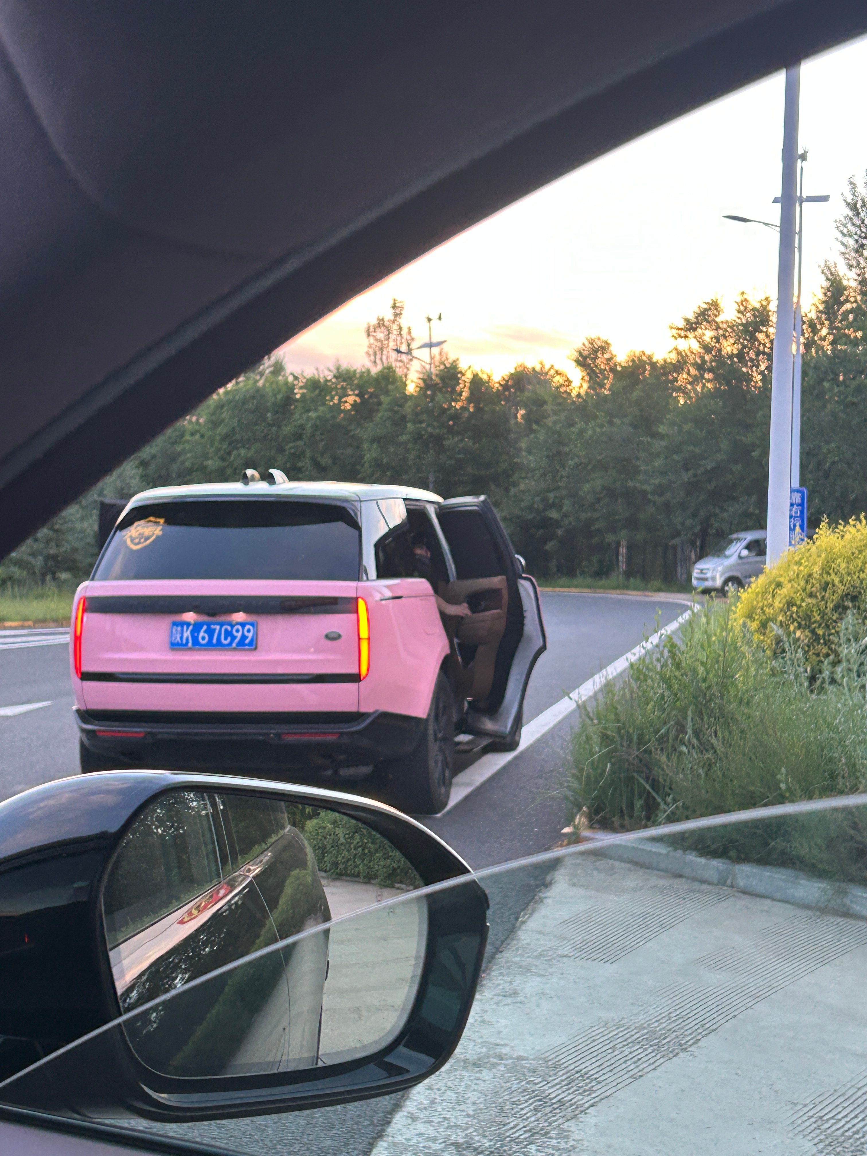 没想到开粉揽胜这么特别的颜色的竟然是四个大老爷们 乌兰察布