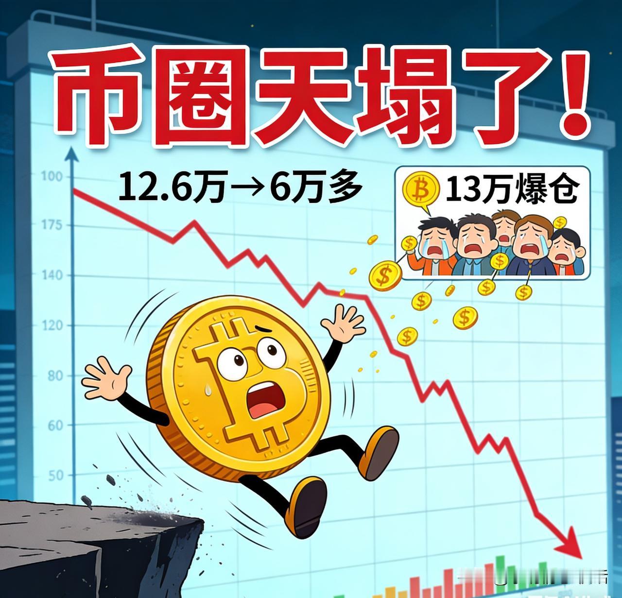 一夜爆仓4.5亿美元！比特币跌成“瀑布”，到底是谁在疯狂割韭菜？

“币圈天塌了