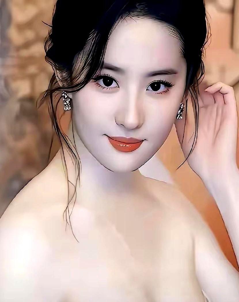 修图修到手机发烫的人，可能一辈子都理解不了这种美。
你细看刘亦菲，私底下就是T恤