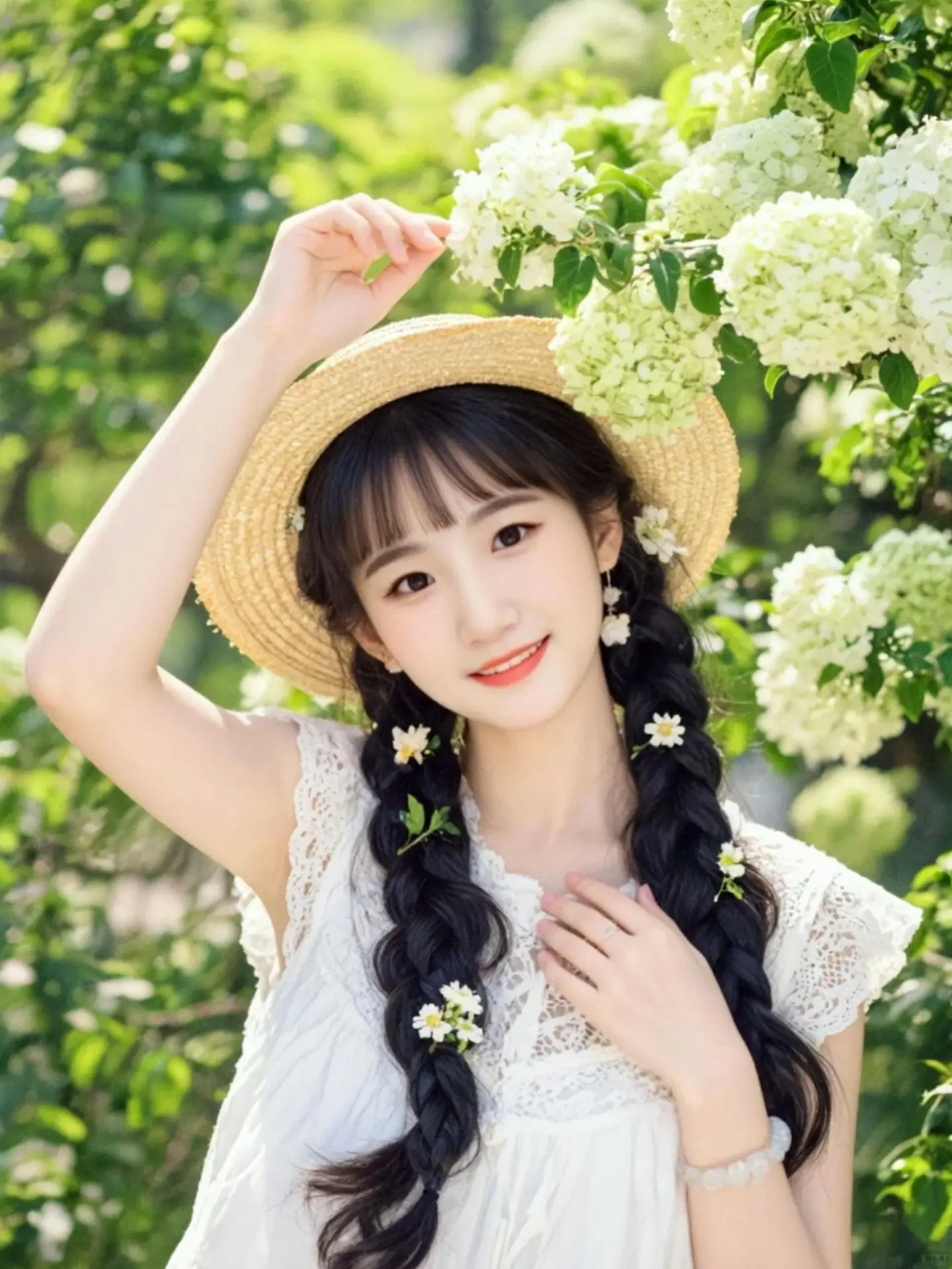 AI清新绣球写真 ai创作