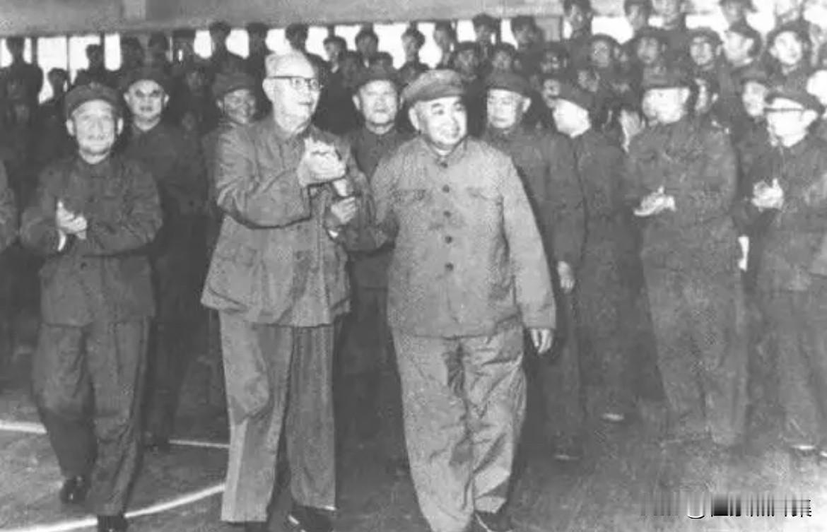 1979年7月，叶剑英元帅到南京视察工作，时任广州军区司令员许世友将军陪同接见了