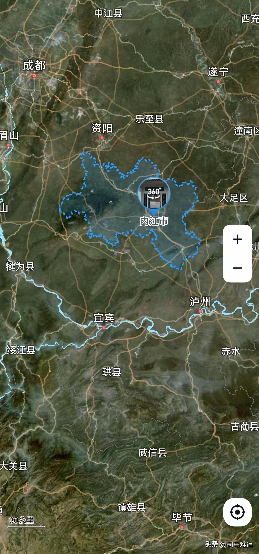 四川，从内江1到省大人办公1是拔提用重吗？
内江市，总面积5385平方公里，占四