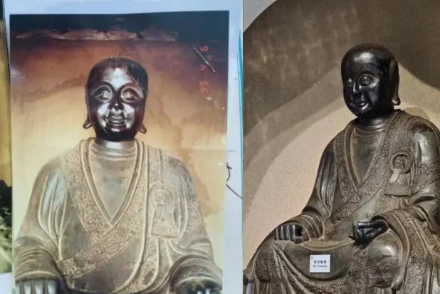 你猜怎么着？

一个游客在观复博物馆拍了张铜像，

回家跟网上26年前被盗的国宝