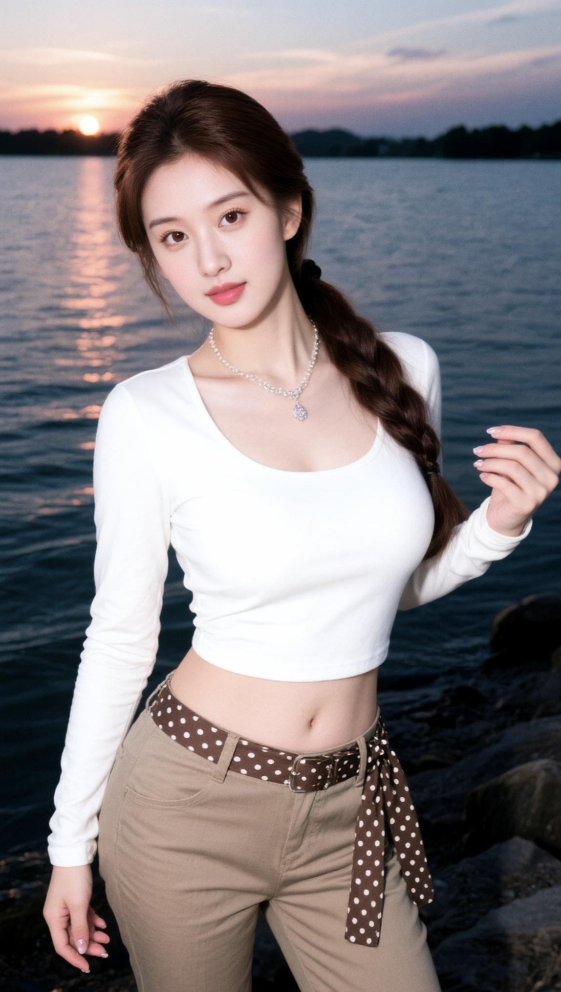 AI湖畔优雅写真 抖音ai创作