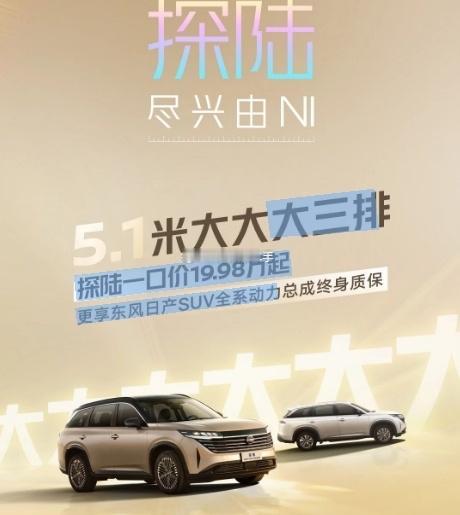 尼桑探陆的海报！！！这是今年春天的报价，现在这车涨价了还是降价了啊？