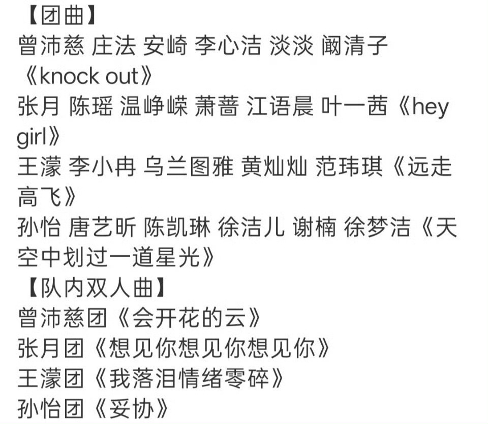张月继承了孙怡的一切除了孙怡本人 张月团：陈瑶 温峥嵘 萧蔷 江语晨 叶一茜《h