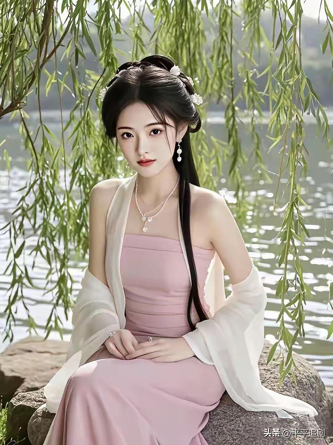 相思岸上风撩柳，
互爱河边雨浇杨。
横批：《风撩柳与雨浇杨》