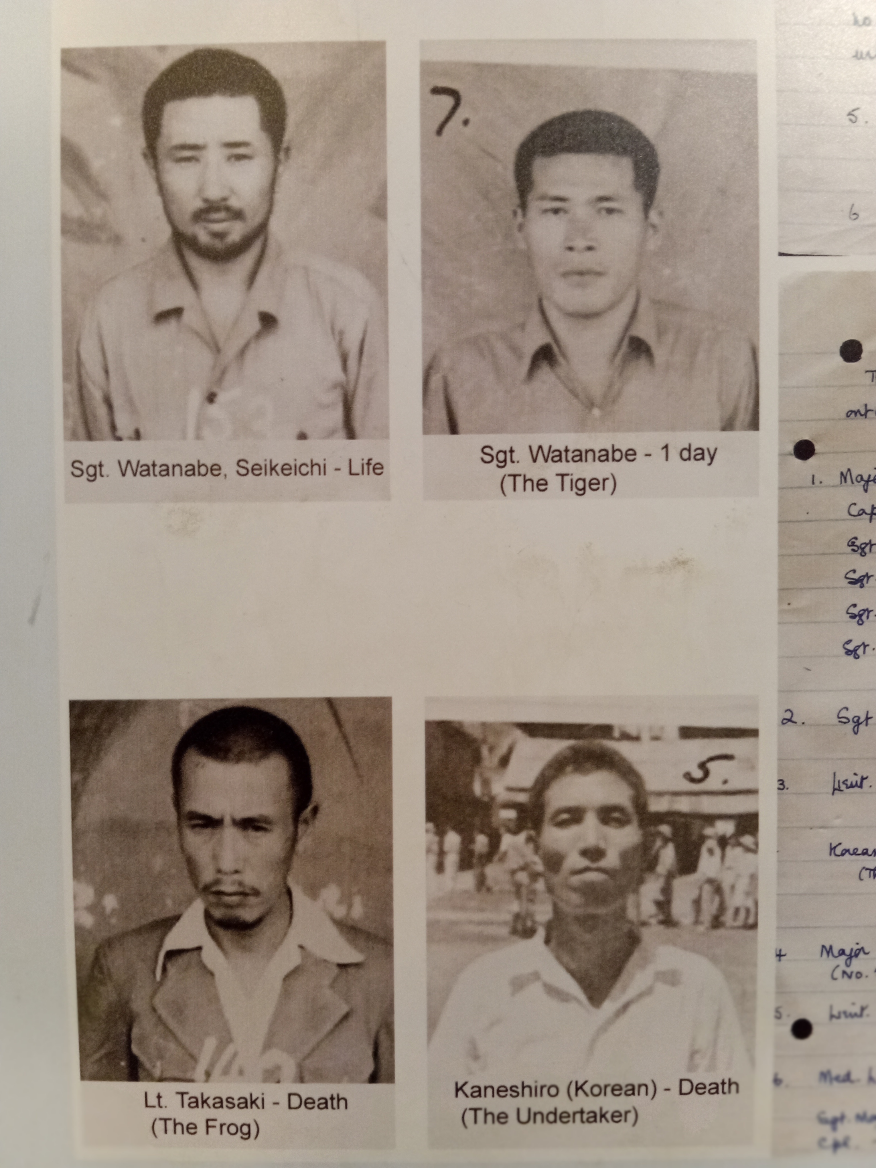上午，在“死亡鐵路博物館”。圖片：左下角，那個韓族戰犯，被處以死刑。......