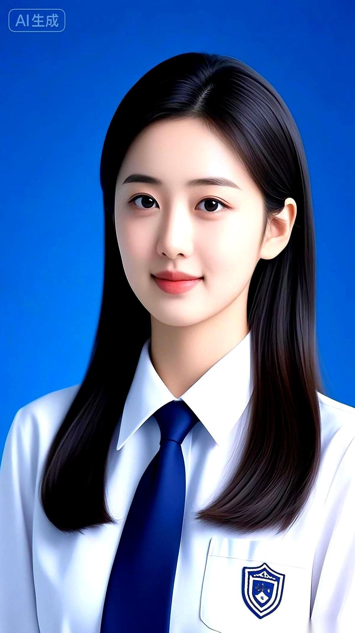 随手刷到的AI“校园女神”，点赞38万。
我兴冲冲拿给我18岁的表妹看，她就回了