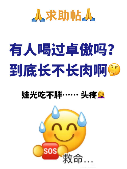 有人喝过卓傲吗？到底长不长肉啊🤔