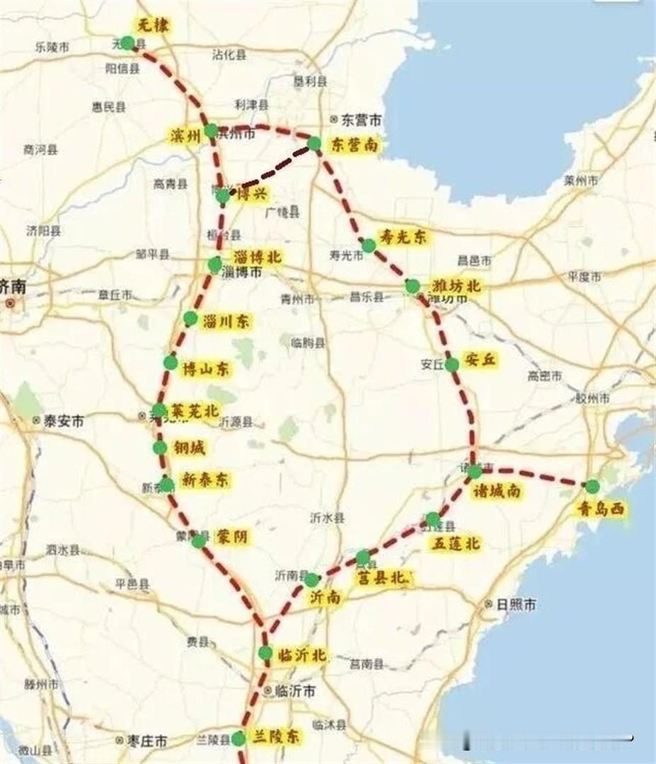不少网友疑惑，滨淄临高铁一旦建成，滨州直达临沂打通鲁中直线通道，绕经潍坊的京沪二
