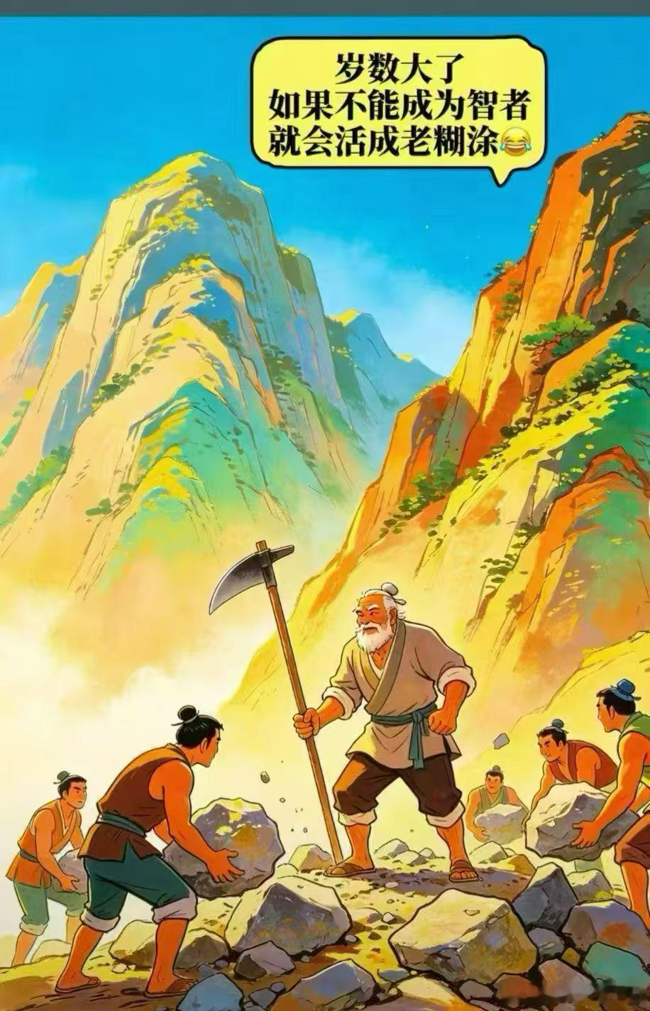 愚公移山这个故事告诉我们：像愚公这样的人一旦掌握了家族中的绝对权力，家族想搬家是
