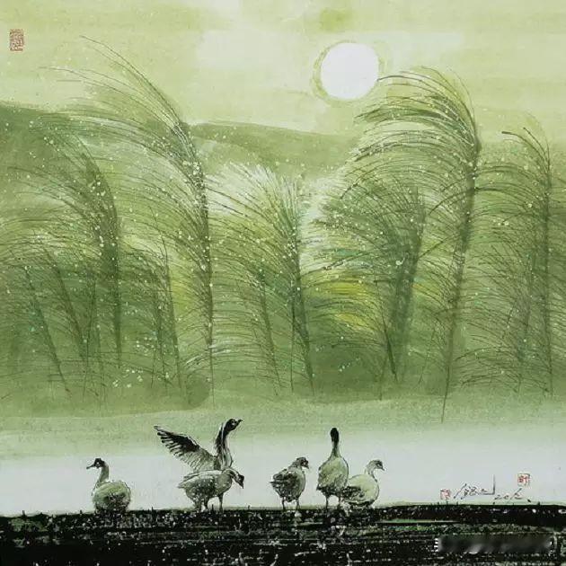 《江城子  山溪雨后》

残荷黄菊一溪秋。
雾中楼，
水边舟。
竹叶青青，
浩然