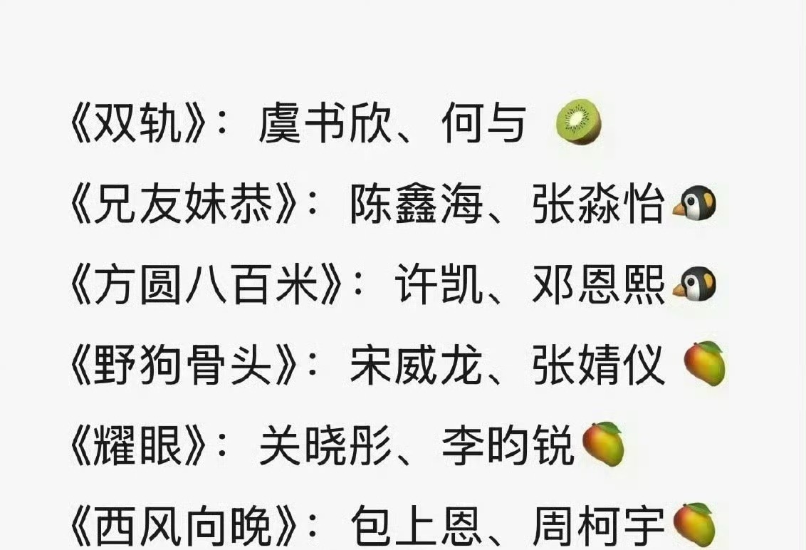 骨科101 双轨和野狗骨头 属于是路透出圈 两个人都有cp感耀眼 班底不错 西风