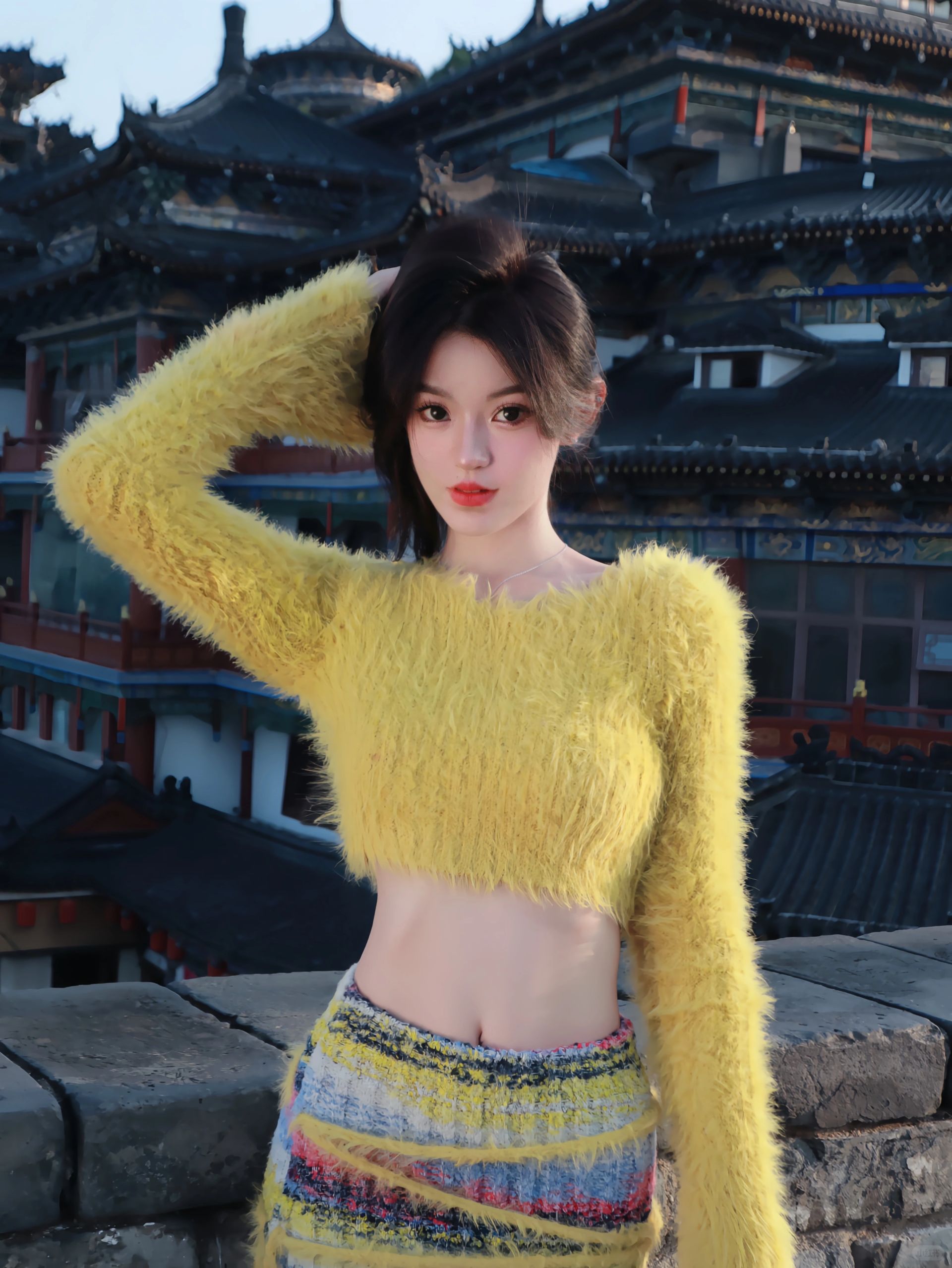 小狗陪我在城墙看日落🌄