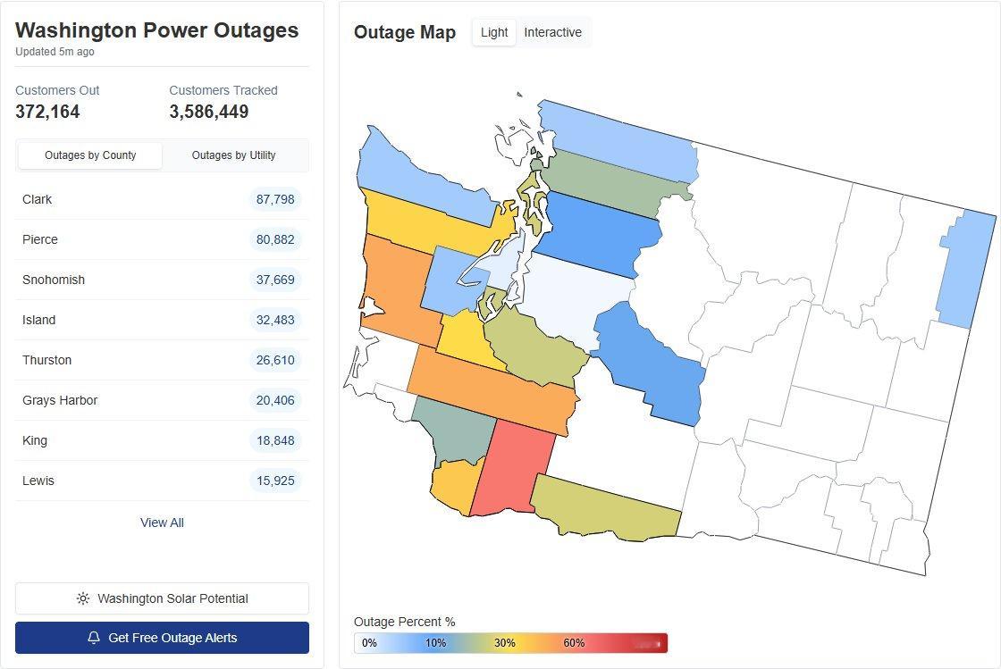 🔻AccuWeather报道：华盛顿州冷山水岭报告了一股时速 142 英里的强