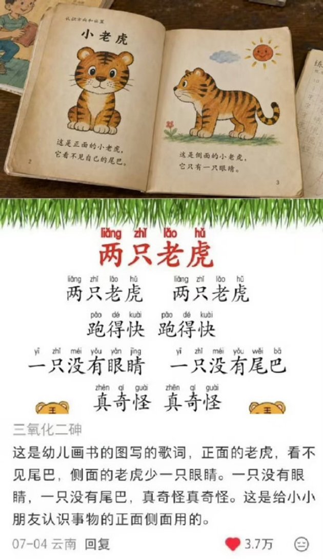 两只老虎的歌词终于解密了吾去！不早曰！一直以为是两只残疾的老虎 没想到…（bus