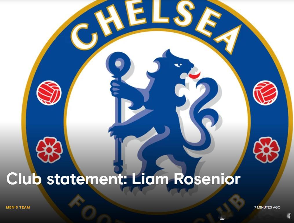 出大事了！！！切尔西官宣罗塞尼尔下课！！！！刚签的6年半合同啊。。。。 