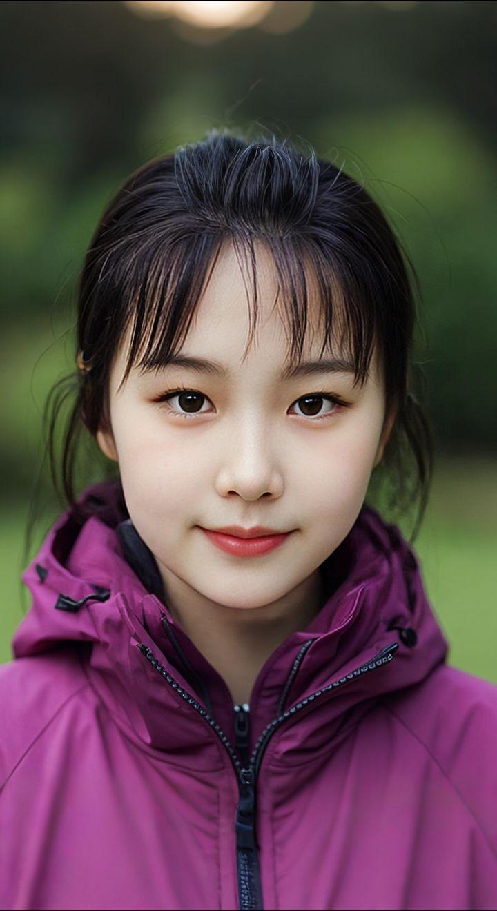 AI扩图 AI冲锋衣甜微笑