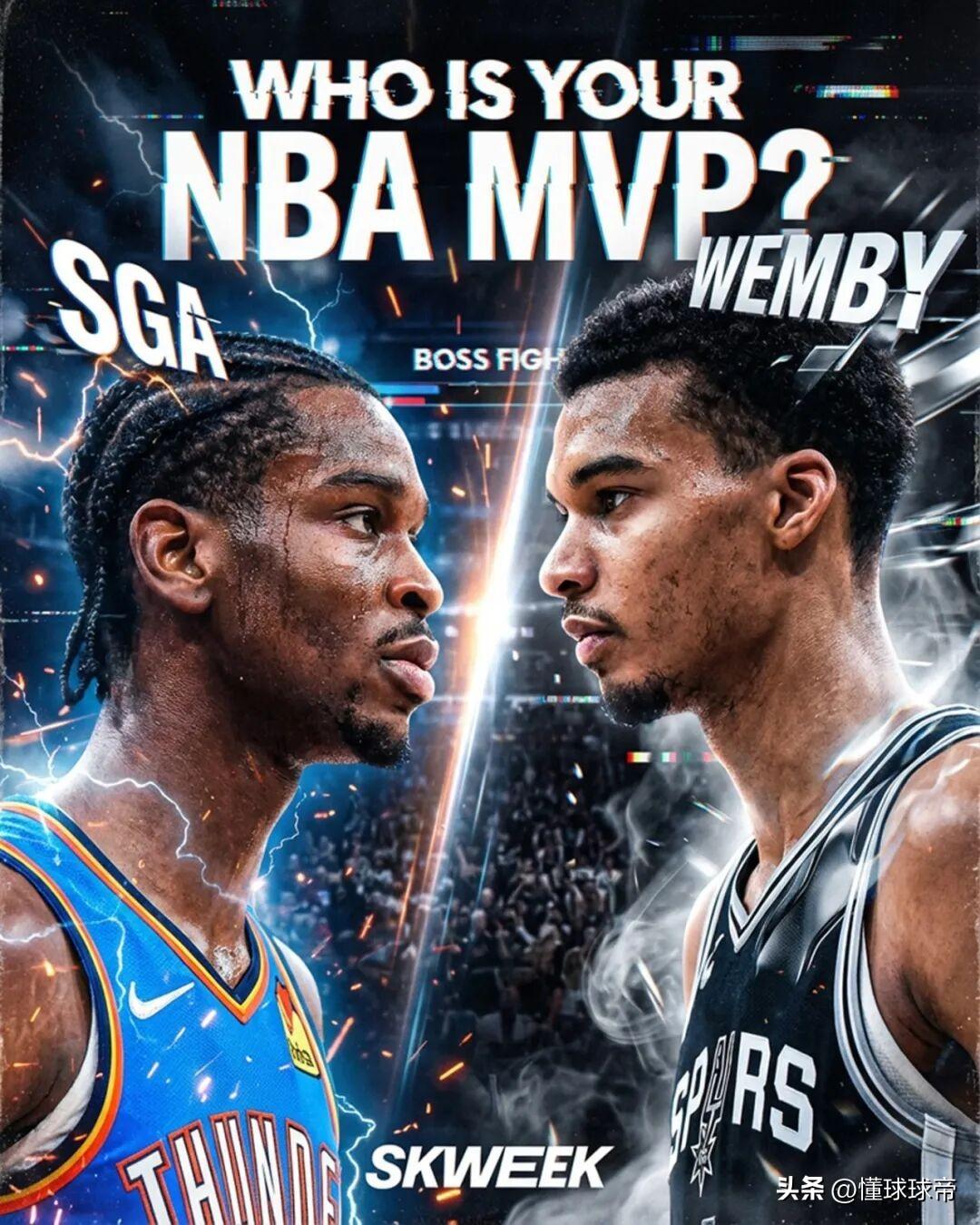 亚历山大25个罚球，文班亚马才4个罚球MVP争夺彻底败下阵来！

在今天进行的N