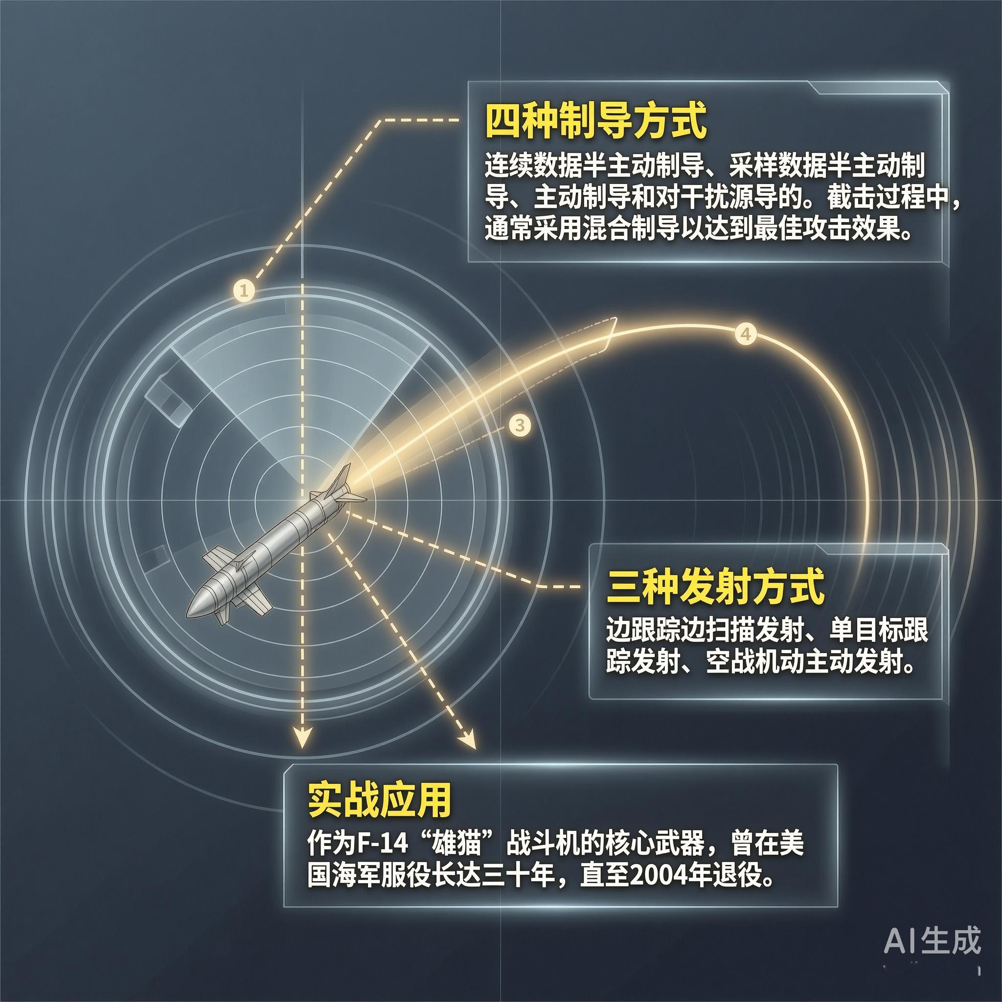 军事ai新视野 美国AIM-54“不死鸟”空对空导弹AIM-54“不死鸟”（Ph