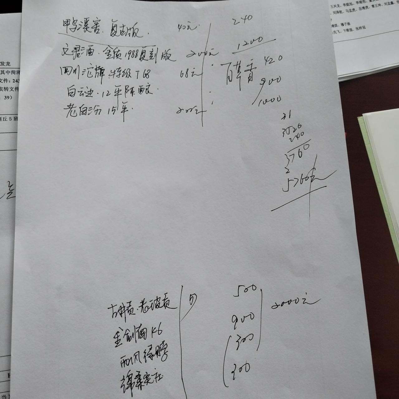 有个喜欢收藏白酒的兄弟，给我列了一个好酒而且不贵的名单，都是中国传统名酒里面的经