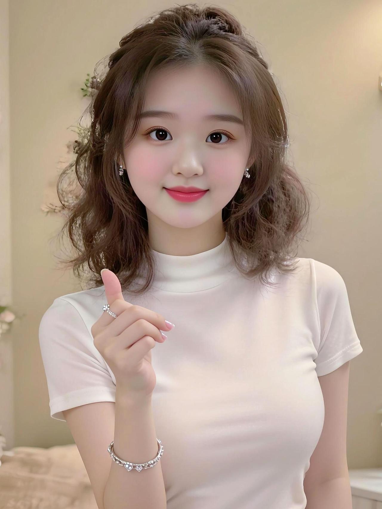 AI甜酷自拍 抖音ai创作 ai甜酷感自拍 清纯美女