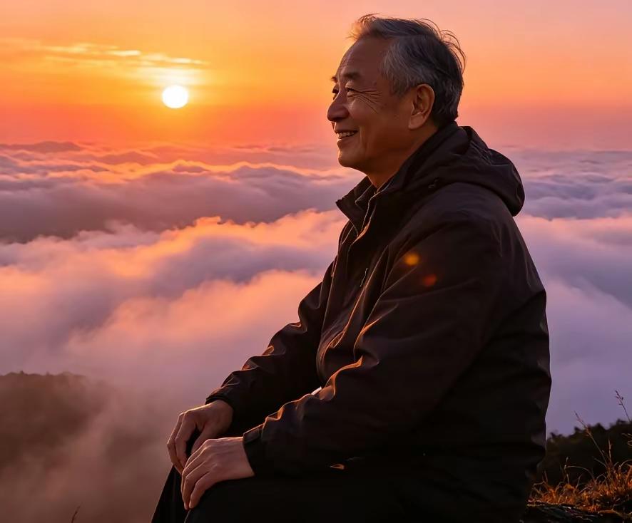 花甲何曾敢称翁，
古稀仍守田垄中。
一生耕耘心自足，
平安喜乐人轻松。