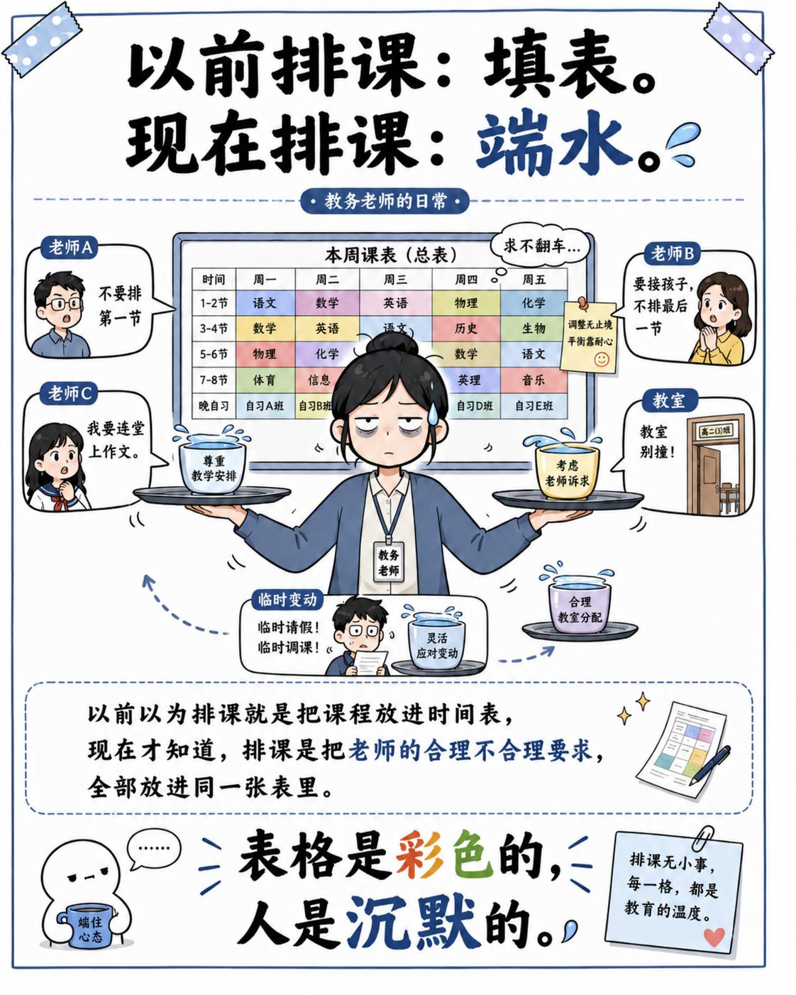 前段时间去周边高中交流，几乎所有负责排课的教务都在吐槽走班难题。
几十种选科组合