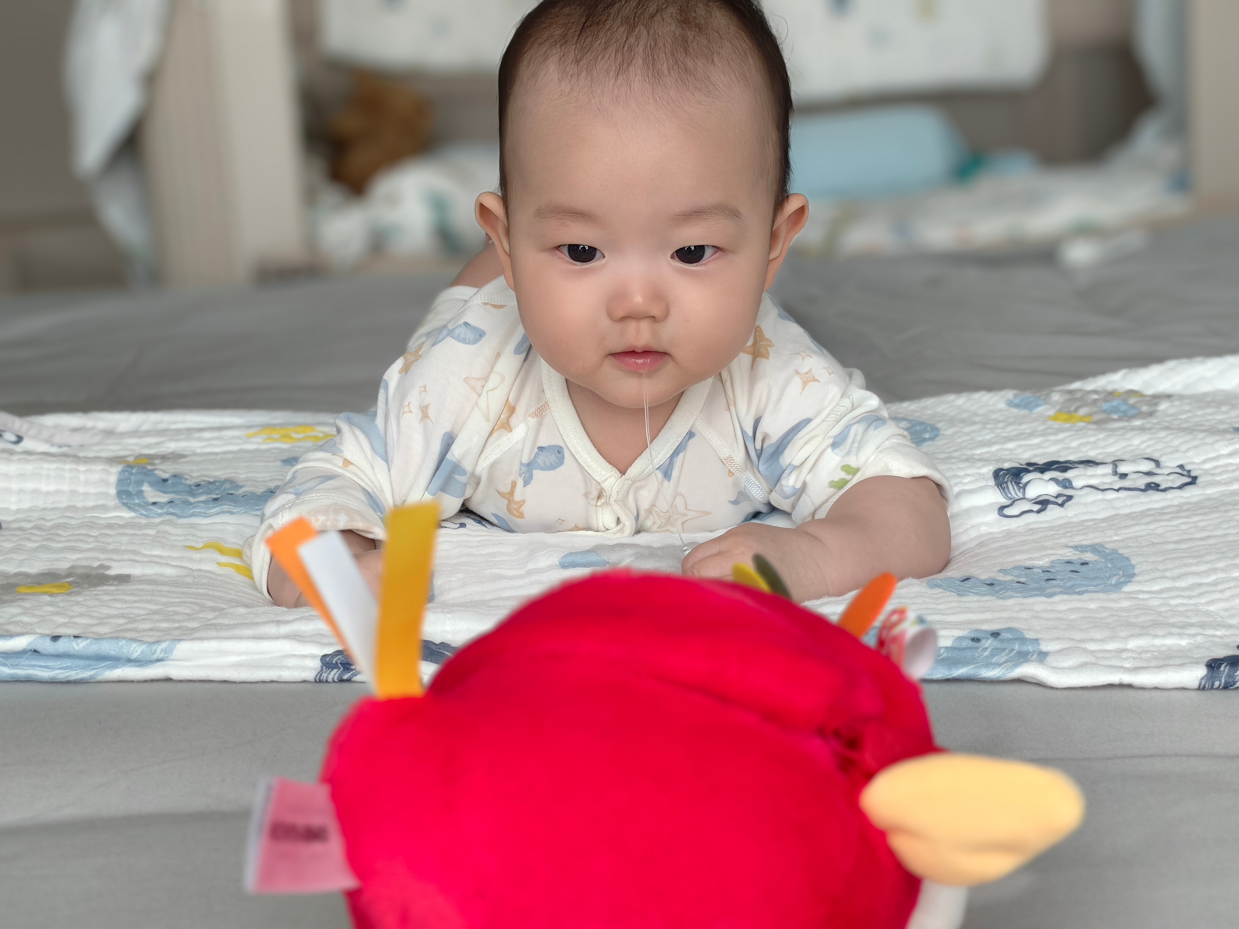 口水滴答的小宝子来喽叔叔阿姨们上午好[心] ​​​